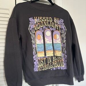 Billabong Black Graphic Crewneck Sweater